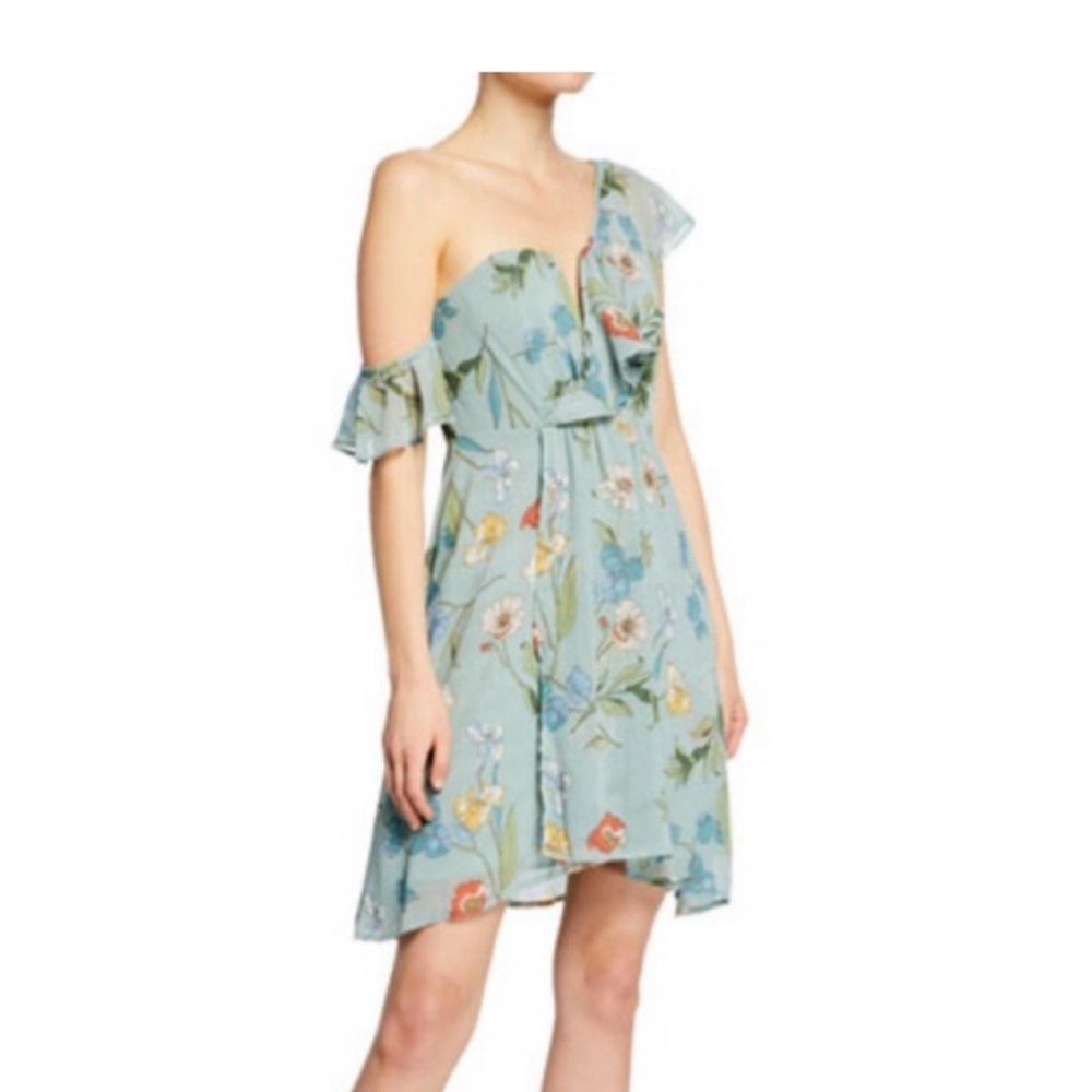 ASTR The Label Libby One-Shoulder‎ Floral Dress size Large